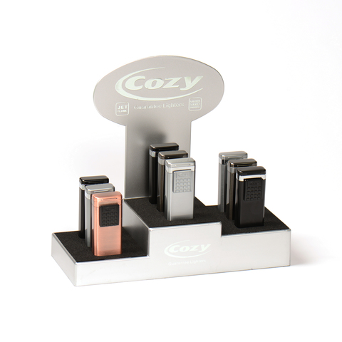 Cozy Electronic Lighter Presidente Double Jet Flame 4 Colors