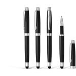 ARON, metalna "touch" hemijska olovka u poklon kutiji, crna (black)