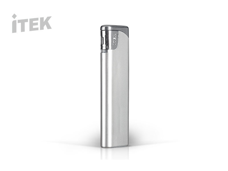 BURN, elektronski plastični upaljač, metalik srebrni (metallic silver)