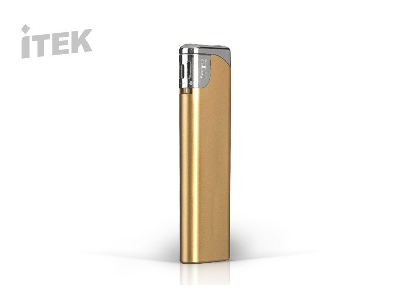 BURN, elektronski plastični upaljač, metalik zlatni (metallic gold)